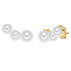 Valero Pearls Perlenohrringe gelbgold, aus Sterling Silber