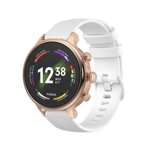 Strap-it Fossil Gen 6 (42mm) siliconen bandje (wit)