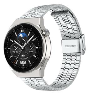 Strap-it Huawei Watch GT 3 Pro 46mm roestvrij stalen band (zilver)