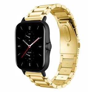 Strap-it Amazfit GTS 2 stalen band (goud)