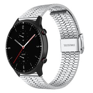 Strap-it Amazfit GTR 2 roestvrij stalen band (zilver)