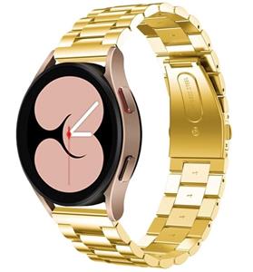 Strap-it Samsung Galaxy Watch 4 - 44mm stalen band (goud)
