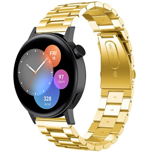 Strap-it Huawei Watch GT 3 42mm stalen band (goud)