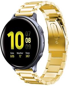 Strap-it Samsung Galaxy Watch Active stalen band (goud)