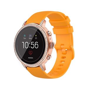 Strap-it Fossil Gen 5e - 42mm siliconen bandje (oranje)