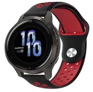 Strap-it Garmin Venu 2s sport bandje - 40mm - zwart/rood