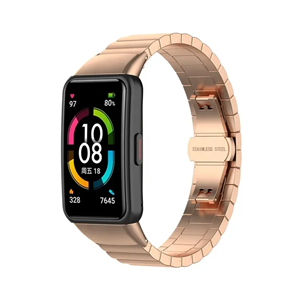 Strap-it Huawei Band 6 metalen bandje (rosé goud)