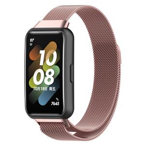 Strap-it Huawei Band 7 Milanese band (roze)