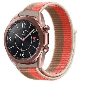 Strap-it Samsung Galaxy Watch 3 - 41mm nylon bandje (pink pomelo)