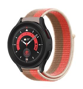 Strap-it Samsung Galaxy Watch 5 Pro nylon band (pink pomelo)