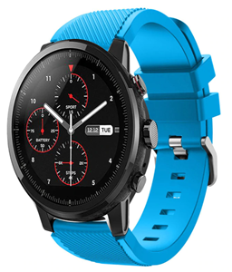 Strap-it Xiaomi Amazfit Stratos silicone band (lichtblauw)