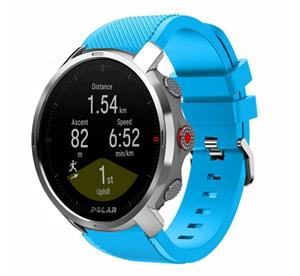 Strap-it Polar Grit X twill siliconen band (lichtblauw)
