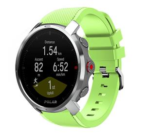 Strap-it Polar Grit X twill siliconen band (lichtgroen)