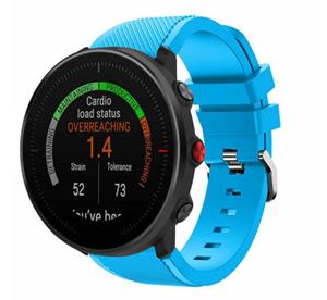 Strap-it Polar Vantage M twill siliconen band (lichtblauw)