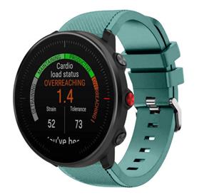 Strap-it Polar Vantage M twill siliconen band (dennengroen)