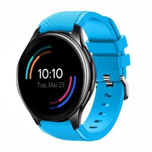 Strap-it OnePlus Watch siliconen band (lichtblauw)