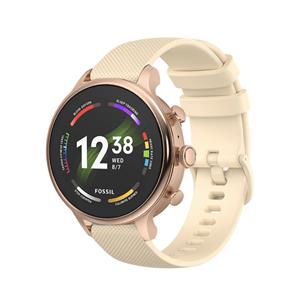 Strap-it Fossil Gen 6 (42mm) siliconen bandje (beige)