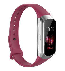 Strap-it Samsung Galaxy Fit siliconen bandje (wijnrood)