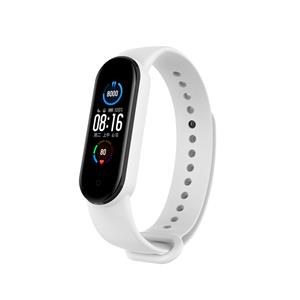 Strap-it Xiaomi Mi Band 6 siliconen bandje (wit)