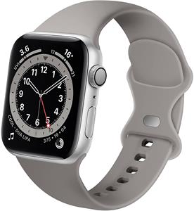 Strap-it Apple Watch 8 siliconen bandje (grijs)