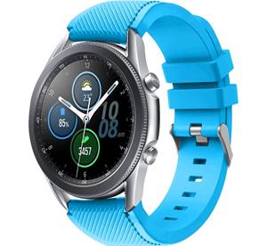 Strap-it Samsung Galaxy Watch 3 45mm siliconen bandje (lichtblauw)