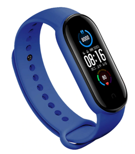 Strap-it Xiaomi Mi Band 5 siliconen bandje (blauw)