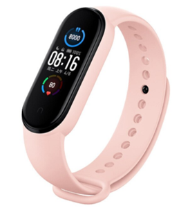 Strap-it Xiaomi Mi Band 5 siliconen bandje (lichtroze)