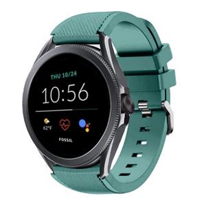 Strap-it Fossil Gen 5e - 44mm siliconen bandje (dennengroen)