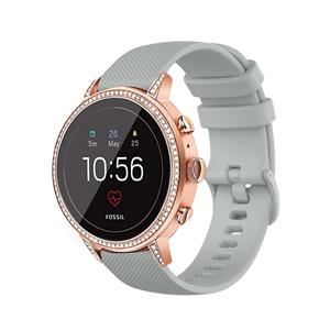 Strap-it Fossil Gen 5e - 42mm siliconen bandje (grijs)