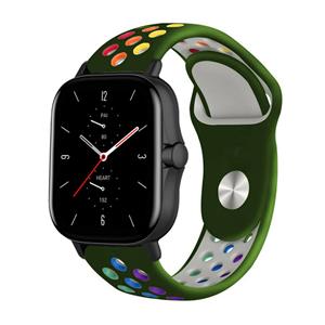 Strap-it Amazfit GTS 2 sport band (legergroen/kleurrijk)