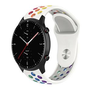 Strap-it Amazfit GTR 2 sport band (wit kleurrijk)