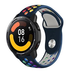 Strap-it Xiaomi Watch S1 sport band (donkerblauw kleurrijk)