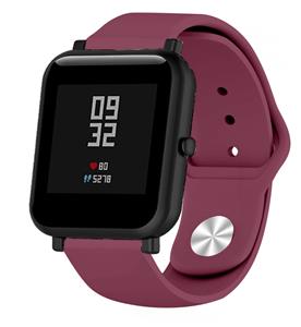 Strap-it Xiaomi Amazfit Bip sport bandje (bordeaux)