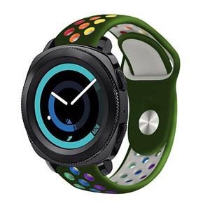 Strap-it Samsung Gear Sport sport band (legergroen kleurrijk)