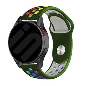 Strap-it Samsung Galaxy Watch 6 - 44mm sport band (legergroen/kleurrijk)