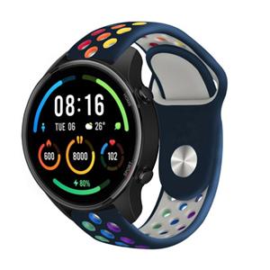 Strap-it Xiaomi Mi Watch sport band (donkerblauw kleurrijk)