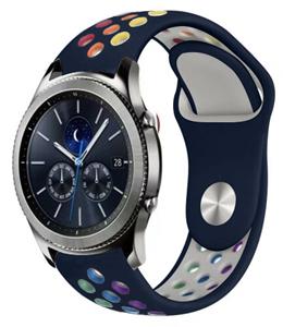 Strap-it Samsung Gear S3 sport band (donkerblauw kleurrijk)