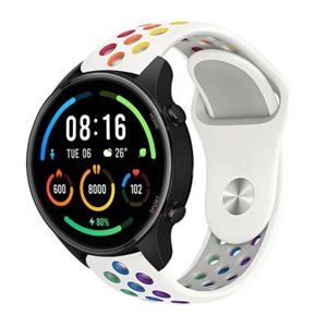 Strap-it Xiaomi Mi Watch sport band (wit kleurrijk)