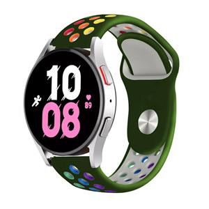 Strap-it Samsung Galaxy Watch 5 - 44mm sport band (legergroen/kleurrijk)
