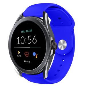 Strap-it Fossil Gen 5e - 44mm sport band (blauw)