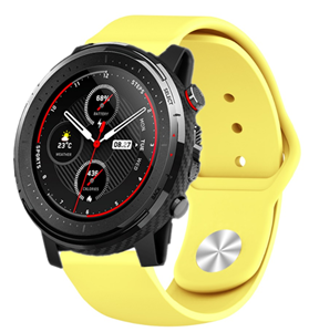 Strap-it Xiaomi Amazfit Stratos sport band (geel)