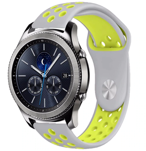 Strap-it Samsung Gear S3 sport band (grijs/geel)