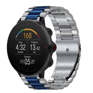 Strap-it Polar Vantage M stalen band (zilver/blauw)
