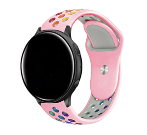 Strap-it Garmin Vivoactive 3 sport band (roze kleurrijk)