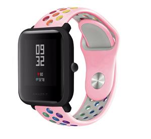 Strap-it Amazfit Bip sport band (roze kleurrijk)