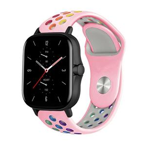 Strap-it Amazfit GTS 2 sport band (roze/kleurrijk)