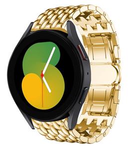 Strap-it Samsung Galaxy Watch 5 - 40mm stalen draak bandje (goud)