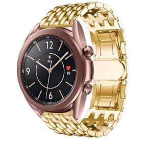 Strap-it Samsung Galaxy Watch 3 - 41mm stalen draak band (goud)