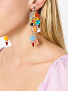 Amir Slama Oorbellen met bloemen applicatie - Veelkleurig
