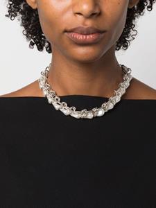 ISABEL MARANT faux-pearl charm necklace - Zilver